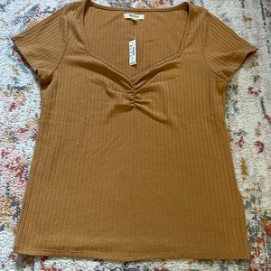 Ribbed Sweetheart Tee